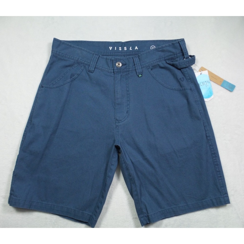 Vissla Shorts Mens Size 32 Blue Pismo Painter Eco Pockets Organic Cotton NWT
